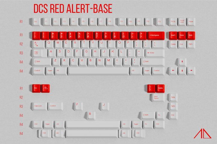 DCS - Keycaps - [Group-Buy] DCS Lam Alert / Red Alert Keycaps - Keebz N Cables