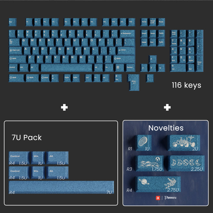 Awekeys - Keycaps - [Group-buy] Awekeys Moon Landing Full Metal Keycap Set - Keebz N Cables