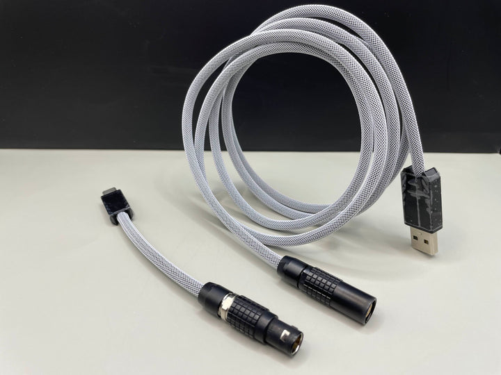 Greyish White Mechanical Keyboard Straight Cable FGG PHG