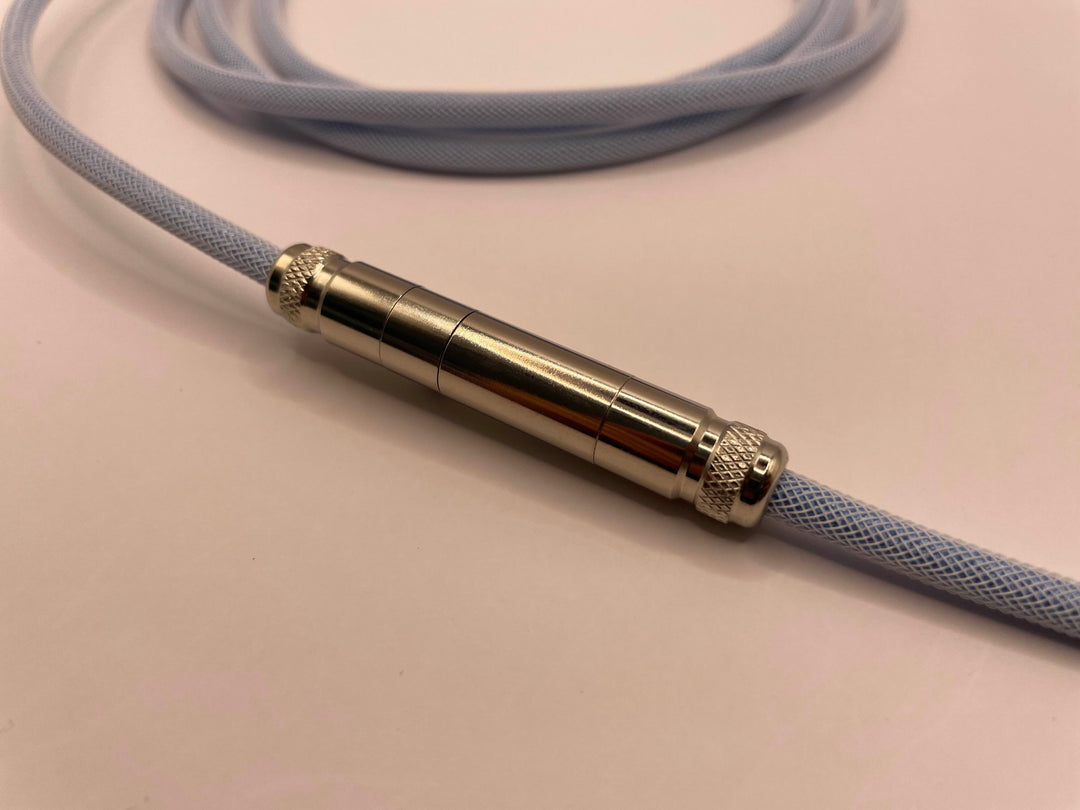 Baby Blue Silver Mechanical Keyboard Straight XLR Cable