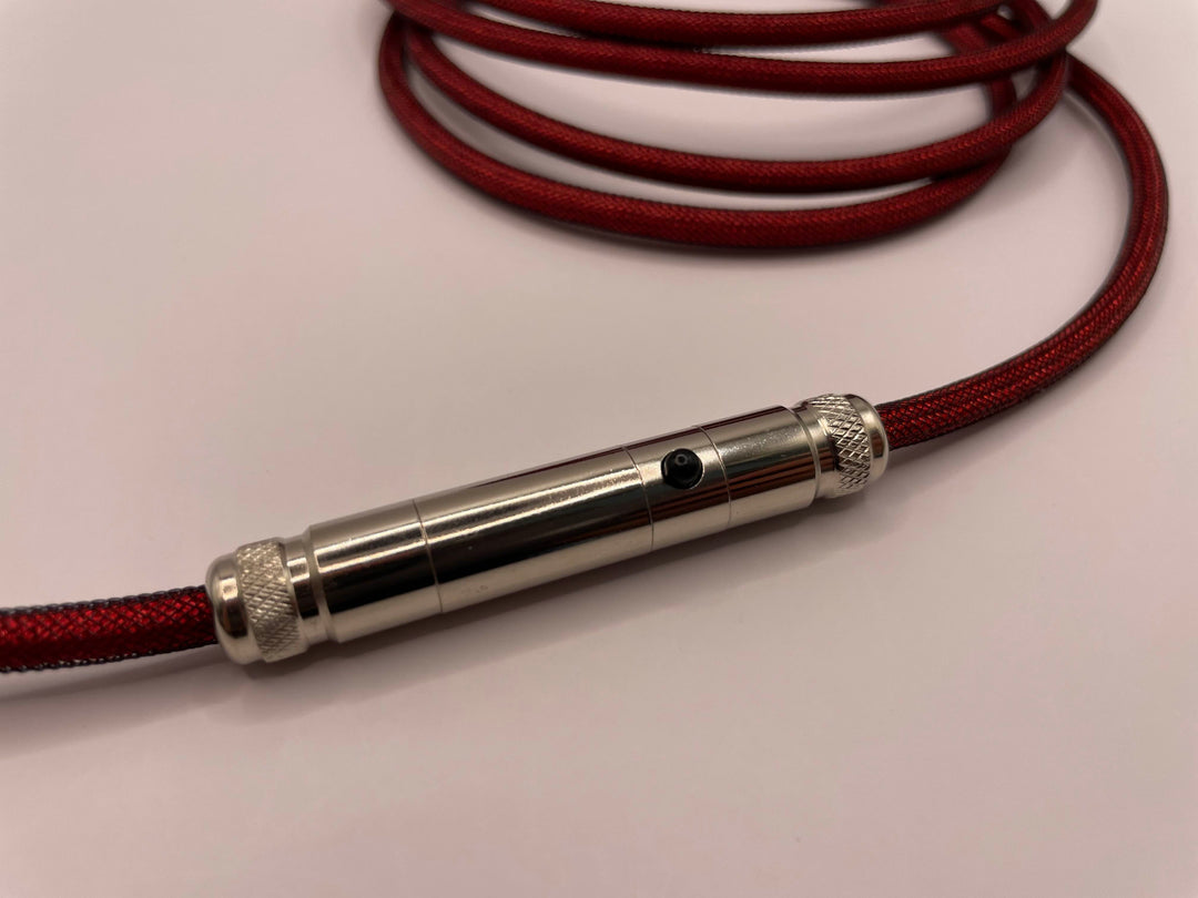 Red Silver Mechanical Keyboard Straight XLR Cable