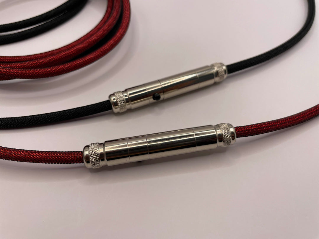 Red Silver Mechanical Keyboard Straight XLR Cable