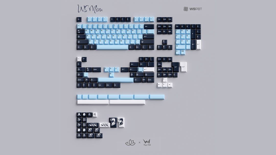 Wuque Studio - Keycaps - [Pre-order] WS PBT Mizu Keycaps - Keebz N Cables