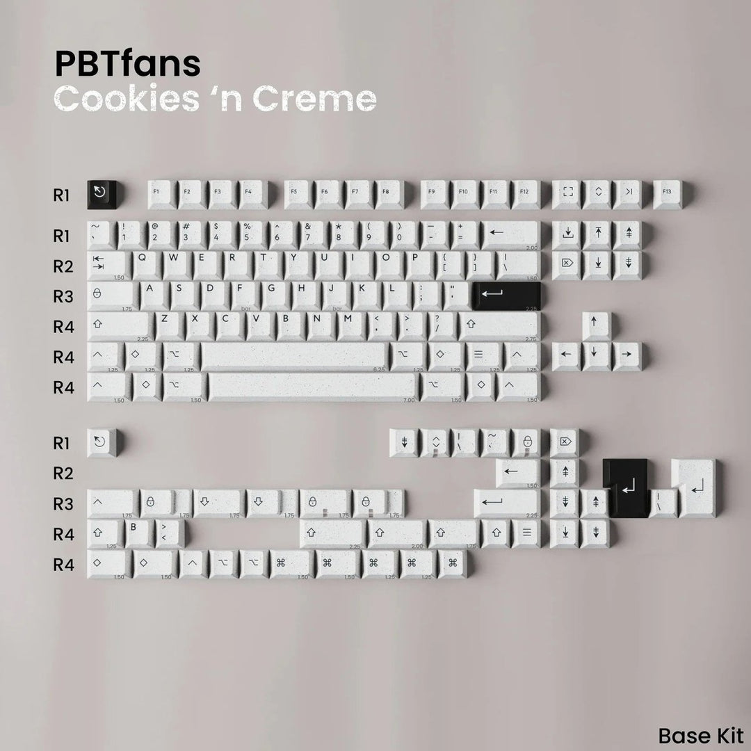 [Pre-order] PBTfans Cookies 'n Creme - Keebz N CablesKeycaps